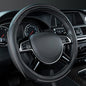Car Pass Color Piping Microfiber Leather Universal Fit Steering Wheel Cover,Perfectly fit for 14.5-15 inches Suvs,Vans,Trucks,Sedans,Cars,Automotive(Black & Gray or Grey) - color: Grey