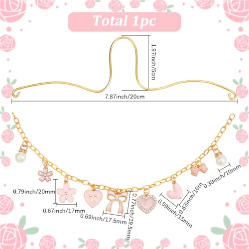 Rearview Mirror Hanging Ornament Pink Car Charm with Bow Heart Flower Pearl Aluminum Cute Feminine Aesthetic Rearview Mirror Hanging Accessories Car Decor Gift for Women - style: Heart