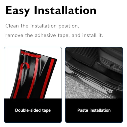 BIBLOZ Inside Door Sill Protector Compatible with Toyota Grand Highlander 2024 2025 2026 Accessories LE/XLE/Limited/Platinum Door Sill Guards Trim(Not for Highlander)