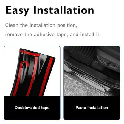 BIBLOZ Inside Door Sill Protector Compatible with Toyota Grand Highlander 2024 2025 2026 Accessories LE/XLE/Limited/Platinum Door Sill Guards Trim(Not for Highlander)