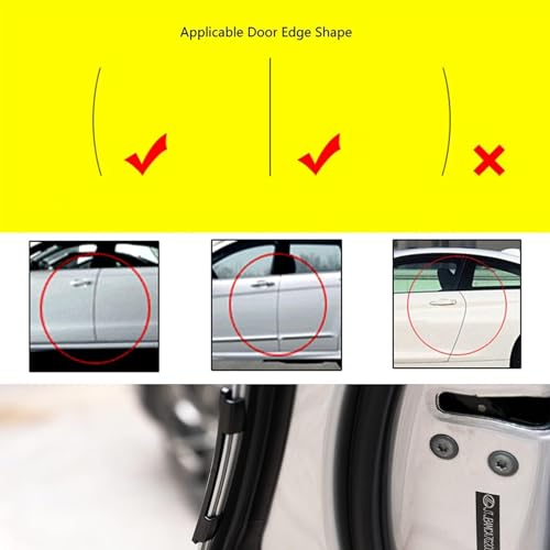 AUTOXBERT 4Pcs Car Door Edge Guards Moulding Trim Edge Anti-Collision Strip Scratch Guard Car Door Protector for Most Cars (Black)