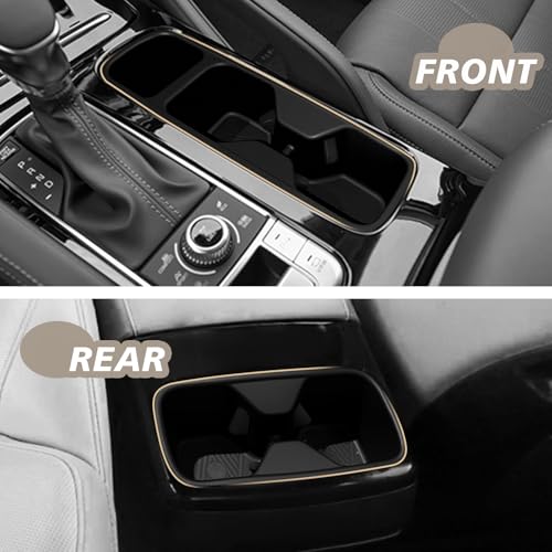 Muslogy Center Console Cup Holder Inserts Compatible with Kia Telluride 2020-2025 2026 Accessories Middle Console Front and Rear Drink Stopper Non-Slip TPE Organizer Cup Holder Replacement 2PCS Set - size: 2020-2025 Kia Telluride Front & Rear
