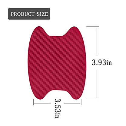 Blilo 8PCS Car Door Handle Sticker, Carbon Fiber Anti-Scratches, Universal Fit, Wine Red - color: Wine Red/8PCS