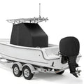 T-Top Boat Center Console Cover with Motor Cover, 1200D Heavy Duty Waterproof 95" L x 59" W x 72" H Marine Grade Tear-Resistant T-Top Console Cover Fit for Center Console and Helm - size: 95"L x 59"W x 72"H