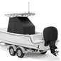 T-Top Boat Center Console Cover with Motor Cover, 1200D Heavy Duty Waterproof 95" L x 59" W x 72" H Marine Grade Tear-Resistant T-Top Console Cover Fit for Center Console and Helm - size: 95"L x 59"W x 72"H