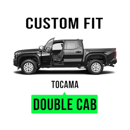 Floor Mat Custom Fit Tacoma Double Cab 2024 2025 2026, All Weather TPE Floor Mats for Toyota Tacoma Front Row, 2-pc Cargo Liner(Black) - color: Front Row Mats (Black)
