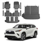 Cartist Floor Mats for Toyota Highlander 2020-2026 7 Seat (Both Hybrid and Gas, Not Grand), All Weather Cargo Liner with Backrest Mat and Door Sill Guards for Highlander Accessories, Heavy Duty - size: 1)Toyota Highlander 7 Seat 20+ Full Set