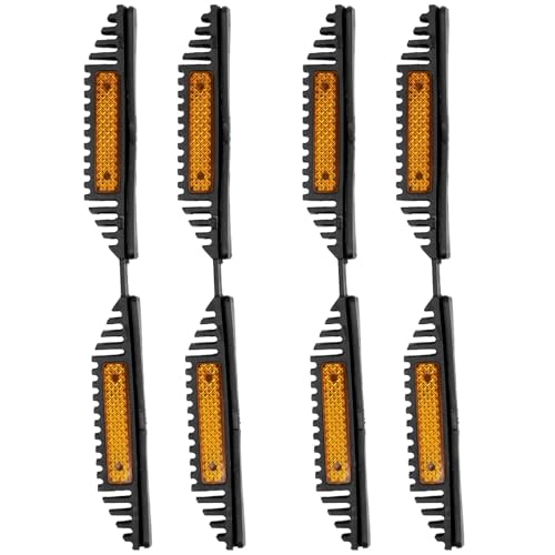 4PCS Car Door Guard Protector Edge Strip Cover Reflectors Anti-collision Sticker for vans, trucks, pickups, RVs, and more (Yellow)