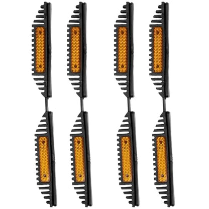 4PCS Car Door Guard Protector Edge Strip Cover Reflectors Anti-collision Sticker for vans, trucks, pickups, RVs, and more (Yellow)