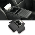Car Armrest Cover With Cup Holder, Premium Leather Car Armrest Cushion And Tissue Box, Stable Car Center Console Organizer For Drinks, Phone And Small Accessories