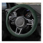 Suede Steering Wheel Cover with Upgraded Silicone Inner Ring, Breathable, Anti-Slip, Leather Universal 14.5 to 15 Inch Steering Wheel Cover (Green with Embossing Pattern) - style: Green with Embossing Pattern
