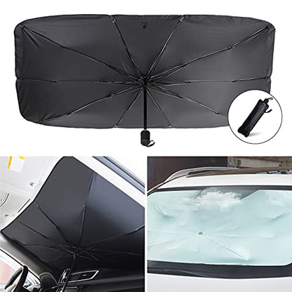 Foldable Car Windshield Umbrellas, Sun Shade Umbrella for Front Windows, Suitable for Windshields of Various Car Models (Large)