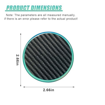 2PCS Car Cup Holder Coaster, 2.7 Inch Carbon Fiber Non-Slip Embedded Drink Mat, Luminous Cup Holder Insert Coaster Pad, Universal Car Interior Decoration Accessories for Women Men(No Mark)