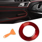 Car Interior Moulding Trim Strips 16.4ft /5M Universal Car Decoration Pinstriping Filler Insert Strips Styling Dashboard Decorative DIY Flexible Strip Garnish Accessory with Installing (Red)
