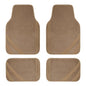 CAR PASS Beige Car Floor Mats, Edge Leather Waterproof Car Mats with Double Stitch Line and Anti-Slip Backing Design, Fit 95% Automotive,SUVS,Sedan,Vans (Pure Beige) - color: Pure Beige