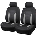 CAR PASS 3D Air Mesh Car Seat Covers Front Seats Low Back Bucket, Breathable Sporty Mesh in Summer Airbag Compatible Universal Fit 95% Automotive SUV,Truck,Sedan Interior Protector, Black Gray 2PCS