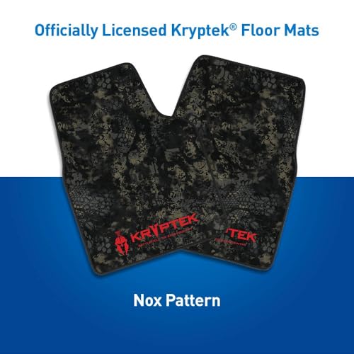 Coverking Universal Car Floor Mats Set of 2 (Front Driver and Passenger) Kryptek Nox Camo - All-Weather Protection for Mud, Dirt, Rain, Spills, Non-Slip Backing, Fits Cars Trucks SUVs Jeeps - style: Kryptek Nox