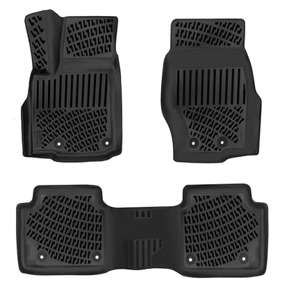 RizLiner Jeep Grand Cherokee 2022-2025 (Include 4xe NOT for L or WK) 5 Seat Floor Mats 3D Custom Fit Rubber Car Mat Floor Liner All Weather Heavy Duty Waterproof Odorless Non-Slip TPE (Front & Rear) - size: Grand Cherokee 2022-2025