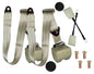 2 Pack 3 pt Pads Adjustable Retractable Straps Cover Universal Replacement Set for Golf Cart Go Kart,Club Golf Cart,Minivan Van,SUV,UTV, VR,Pickup,Truck for Modification Seatbelt Protective Covers Kit - color: Beige