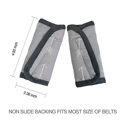 Car Seat Strap Pads Covers for Baby Kids, Seat Belt Covers Cushion for boy Girl, Protect Neck and Shoulder rubbing, Anti-Slip Design, fit Stroller/Carrier/Pushchair; Soft Cotton, Arrow Pattern - color: Arrows L