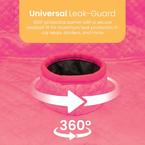 Piddle Pad 2-Pack, Potty Training Car Seat Protector, Toddler Car Seat Cover & Stroller Protector, Machine Washable Waterproof Car Seat, Anti-Slip, Universal Fit (Pink) - color: Pink