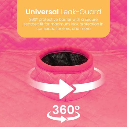 Piddle Pad 2-Pack, Potty Training Car Seat Protector, Toddler Car Seat Cover & Stroller Protector, Machine Washable Waterproof Car Seat, Anti-Slip, Universal Fit (Pink) - color: Pink