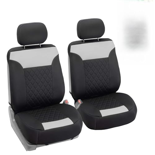 FH Group Car Seat Cover Cushion - 2 Pack Seat Covers for Cars Trucks SUV, Gray Black Car Seat Covers Neosupreme Car Seat Cushions, Durable Car Seat Cover Cushion, Universal Fit Car Seat Protector - color: Gray Black, size: Style 1