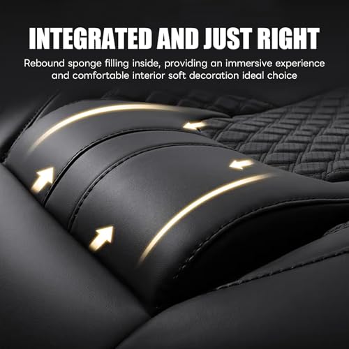 5 Car Seat Covers with Neck Pillow, Front Covers for Cars, Car Seat Cover Front Seats, Car Seat Protector Waterproof, Leather Car Seat Cushion, Universal Interior Seat Covers for Most Cars (7PCS )