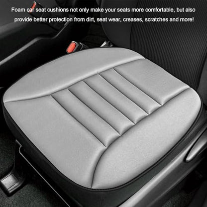 Sun Walker Car Seat Cushion, 1.2" Thick Memory Foam Auto Seat Protector Pressure Relief Pad, Nonslip Bottom Mat Comfort Driving Seats Cover for Truck SUV Sedan, Car Accessories (Gray)