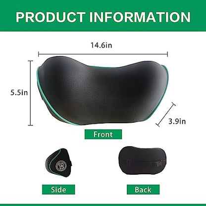 Really Soft Car Headrest Pillow, Car Pillow for Driving with Adjustable Strap, 100% Memory Foam Neck Pillow, Breathable Removable Cover & Ergonomic Design - Travel Car Neck Pillow(Lightblue Side Rope) - color: Blue