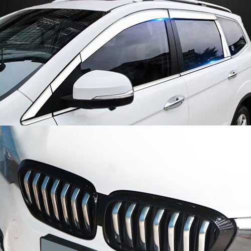 16Ft Chrome Silver Automotive Car Exterior and Interior Molding Trim Universal Bumper Window Door Body Side Decorative Strip Scratch-Proof (1 inch (25mm))