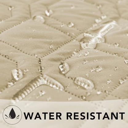 Ameritex Waterproof Dog Bed Cover Pet Blanket for Furniture Bed Couch Sofa Reversible - color: Beige+taupe, size: 30x53 Inch (Pack of 1)