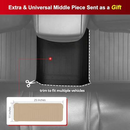 IKON MOTORSPORTS, Custom Fit Floor Mats Compatible with 2013-2018 Nissan Altima, Custom Fit Latex Rubber Heavy Duty All Weather Season Car Auto Front Rear Carpets Liner 5PC Beige