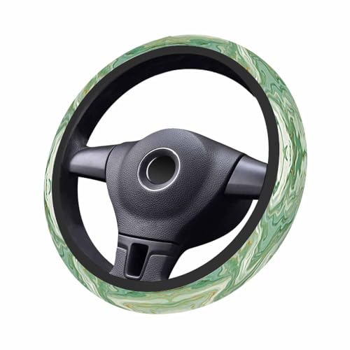 Marble Texture Elastic Steering Wheel Cover Abstract Background Golden Steering Wheel Cover Anti Slip Protective Case Universal Stretch Steering Protector - color: Multi1117