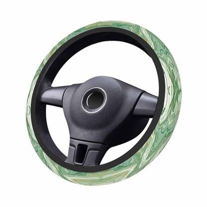 Marble Texture Elastic Steering Wheel Cover Abstract Background Golden Steering Wheel Cover Anti Slip Protective Case Universal Stretch Steering Protector - color: Multi1117