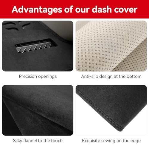 Dash Cover for Toyota 2018 2017 2016 2015 2014 2013 RAV4 Accessories Flannel Dashboard Cover Dash Mat Center Console Cover Sunshield Protector Pad - size: for Toyota 2013-2018 RAV4