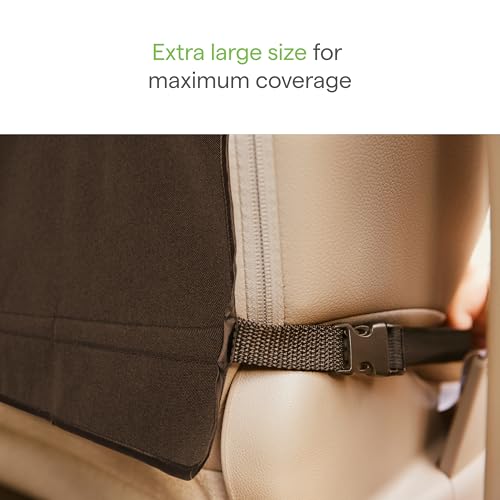 Munchkin® Back Seat Cover for Kids, Deluxe Kick Mats™ Car Seat Protector, Black, 2 Pack
