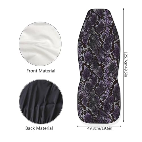 Purple Snakeskin Print Car Seat Covers Thin Set of 2 Automobile Front Seat Covers Vehicle Accessories Cushion for SUV Trucks Chairs Vans Auto - color: Purple Snakeskin