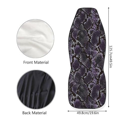 Purple Snakeskin Print Car Seat Covers Thin Set of 2 Automobile Front Seat Covers Vehicle Accessories Cushion for SUV Trucks Chairs Vans Auto - color: Purple Snakeskin