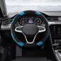 Car Steering Wheel Cover, Steering Wheel Protector, Universal 14.5-15 Inch Microfiber Leather Breathable Auto Steering Wheel Covers, Carbon Fiber Steering Wheel Cover for Women Men (Blue) - color: Blue