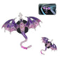 ORIESSE Bling Wyvern Car Air Freshener Vent Clips,2pcs Alloy Purple Enamel Dragon Vent Clips Car Accessories,Refillable Car Diffuser with Felt Mads,Coffee Fragrance Tablets