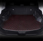 Custom Making Trunk Mats Cargo Mats Fit for 99.9% Sedan SUV All Weather Protection Leather Liners Trunk Mat Cargo Liners (Black red) - color: black red