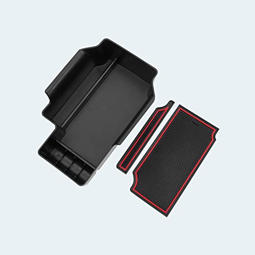 Compatible with Center Console Tray Chevy Colorado/GMC Canyon Accessories 2015-2020 2021 2022 - Red Trim - color: Red Trim