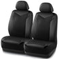 PIC AUTO Car Seat Cover, Super Breathable Mesh Front Seat Cover for Cars, Black Leather Seat Covers, Universal Fit, Durable, Airbag Compatible, Suitable for SUVs, Trucks, Sedans, and Vehicles - color: Black