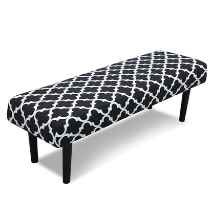 Stretch Bench Covers, Bench Seat Cover, Printed Seat Protector, Washable Slipcover, Rectangle Bench Cover for Dining Room, Living Room, Kitchen(Cell) - color: Cell