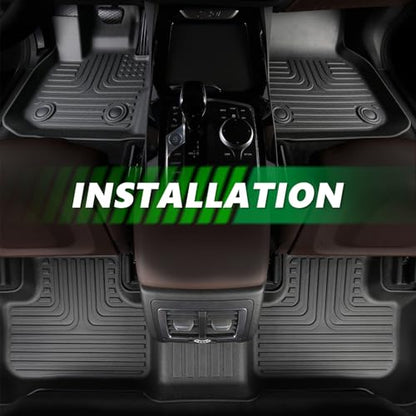for Nissan Kicks Floor Mats 2024 2023 2022 2021 2020 2019 2018,All Weather Floor Mats 1st & 2nd Row Floor Liner Custom Fit Accessories 2018-2024