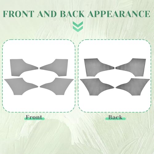 4PCS Door Panel Armrest Cover Compatible with Toyota Corolla 2009-2013 Front and Back Vinyl Leather Insert Cards Protector Trim Gray (Only Leather Part)
