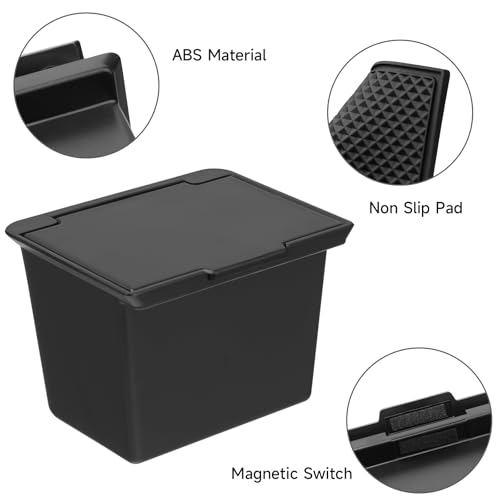 Center Console Coin Box Organizer Compatible with Toyota 2016-2020 2021 2022 2023 Tacoma Accessories ABS Material Insert Cup Holder Storage Box