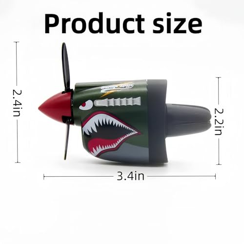 P-40 Fighter Car Air Vent Decoration, P-40 Warhawk Creative Propeller Car Decor, Easy Install Fits All Vents Unique Gift for Pilots, Aviation Lovers, Men
