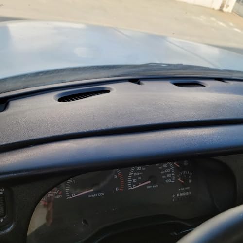 ECOTRIC Dash Board Cluster Bezel Cover Compatible with 1998-2002 Dodge Ram 1500 2500 3500 Instrument Pad Panel Dashboard Kit w/Vents Replacement for 5GK51DX9AA 5EU11DX9AB - Clips Included - size: Dash Bezel W/ Vents